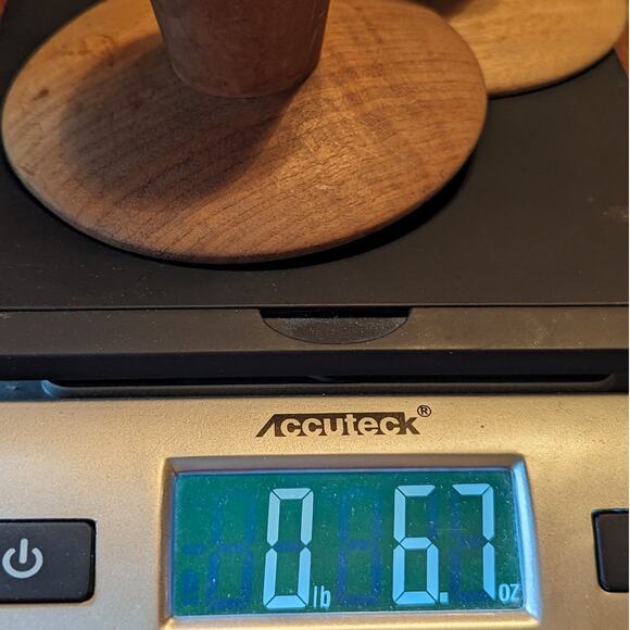 Pair 2 VTG Ellingson Myrtlewood wood Mid Century Modern MCM candlestick holders - Picture 13 of 13